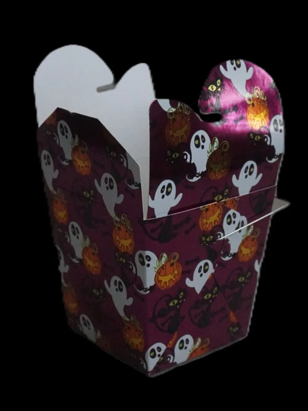 Chinese Take-Out Treat Boxes Halloween Bundle of 6 Boxes Beaded or Metal Handles